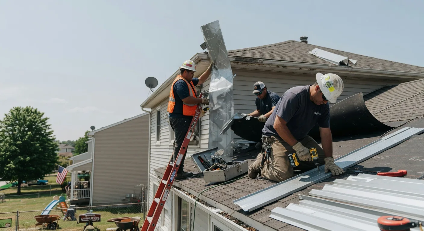 Storm Damage Metal Roof Repair in Hailesboro, NY